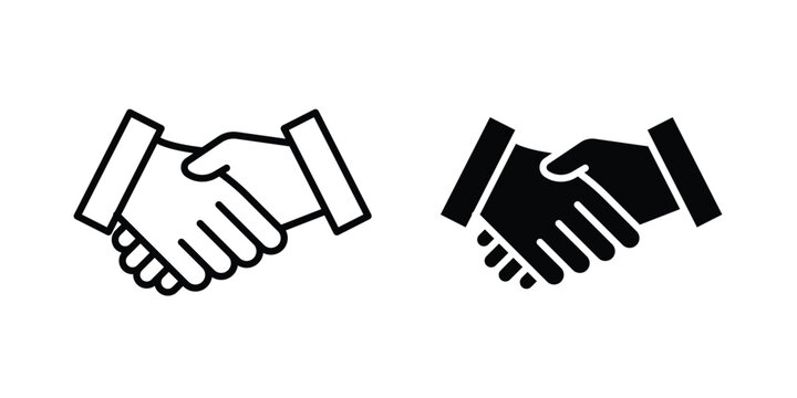 Deal handshake icon vector. pictogram illustration on white background.