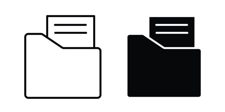 File Folder icon vector. pictogram illustration on white background.