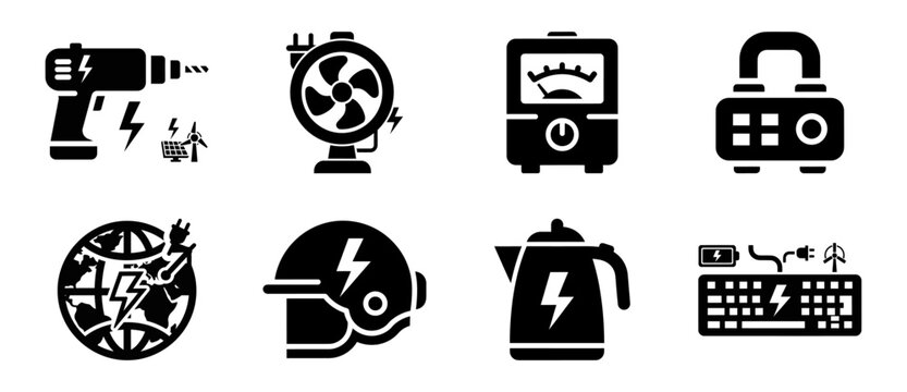 Energy and Technology Icon Set