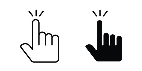 Fototapeta premium Hand cursor icon vector. pictogram illustration on white background.