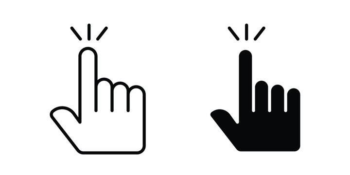Hand cursor icon vector. pictogram illustration on white background.