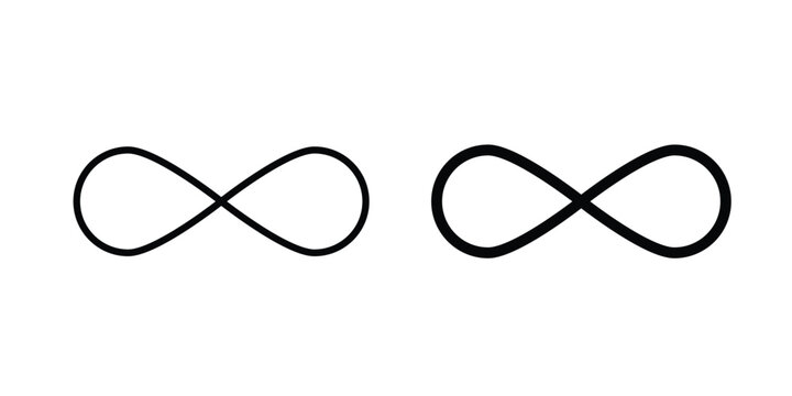 Infinity icon vector. pictogram illustration on white background.