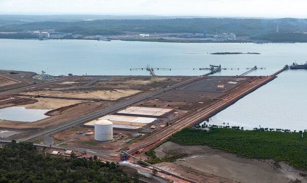 View of Fisherman's landing dredge material reclaimed area