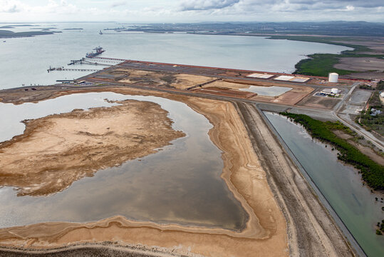 View of Fisherman's landing dredge material reclaimed area