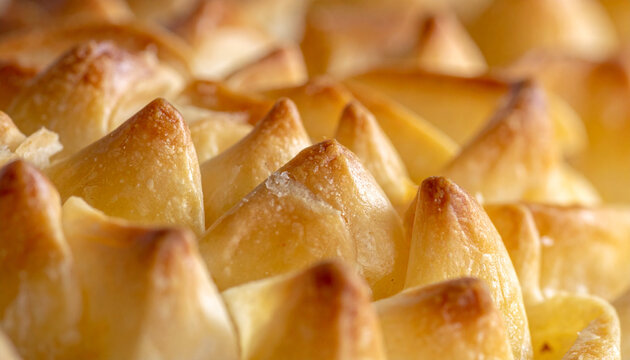 Close up baked bread