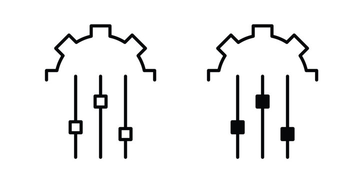 Mass customization icon vector. pictogram illustration on white background.