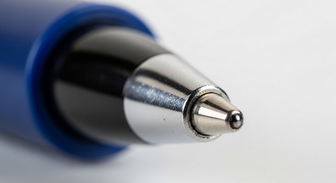 Close up blue pen