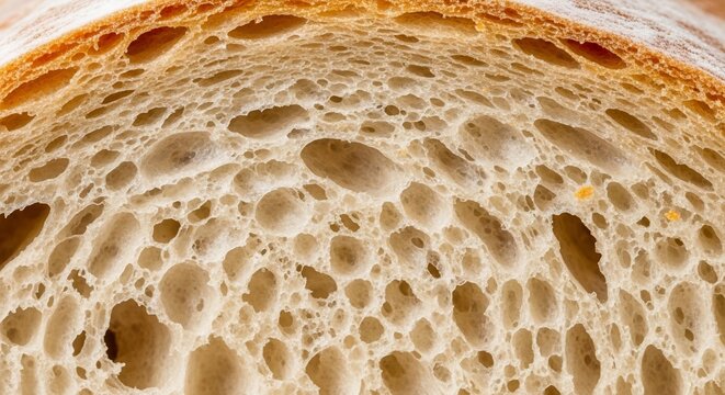 Close up bread slice texture