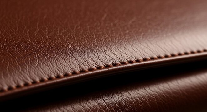 Close up brown leather texture
