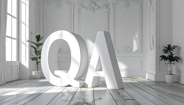 White room with large QA