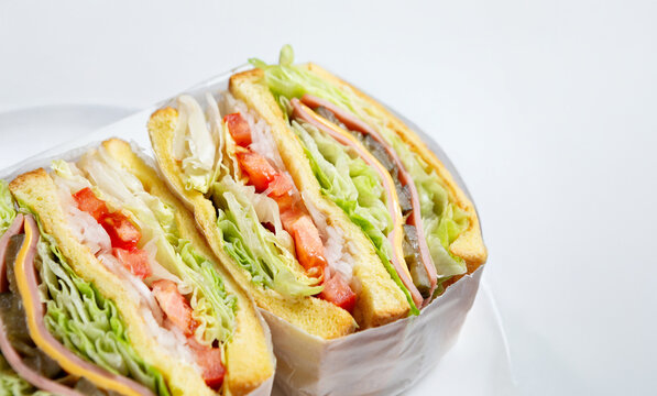 sandwich with ham and cheese
