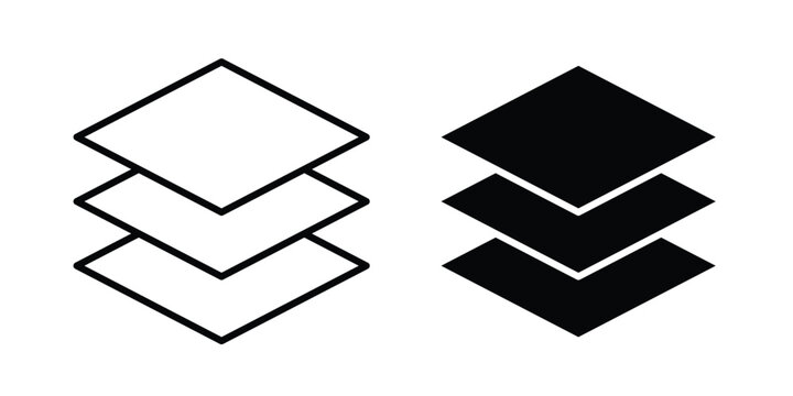 Multiple Layers icon vector. pictogram illustration on white background.
