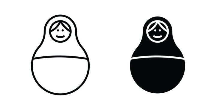 Nesting dolls icon vector. pictogram illustration on white background.