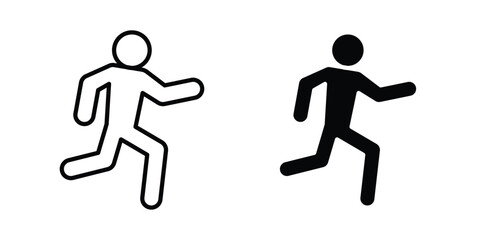 Fototapeta premium Person walking icon vector. pictogram illustration on white background.