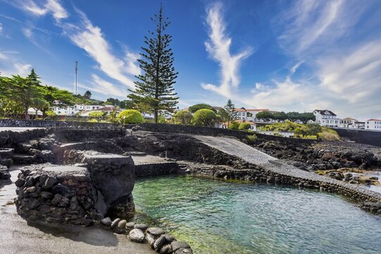 Natural pools in Cais do Pico, Island of Pico, Azores, Portugal