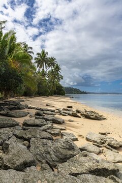White sand beach, Bouma National Park, Taveuni, Fiji, South Pacific