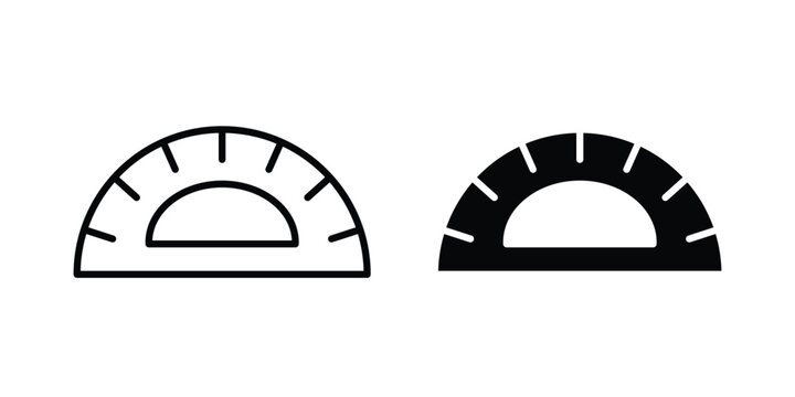 Protractor icon vector. pictogram illustration on white background.