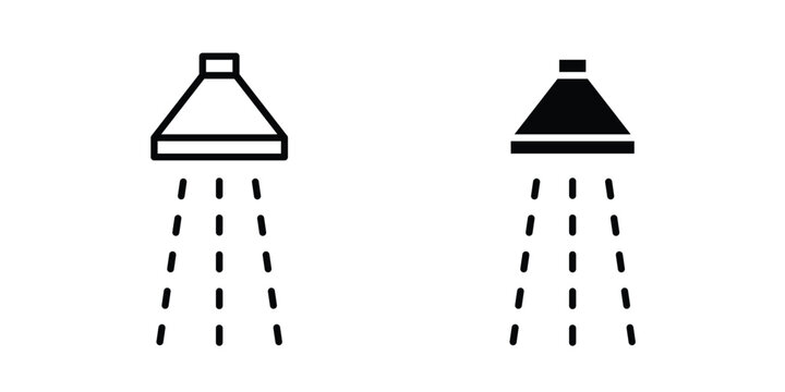 Shower down icon vector. pictogram illustration on white background.