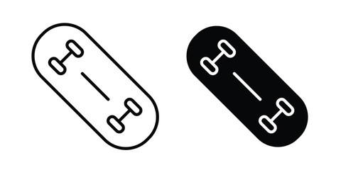 Skateboard icon vector. pictogram illustration on white background. © Hunt