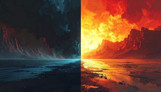 Split Screen Contrast Versus Choice Decision Concept