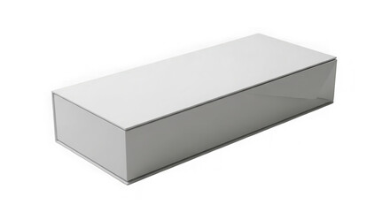 Naklejka premium Modern gray rectangular metal box isolated
