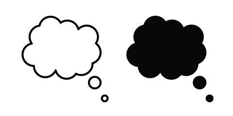 Thought bubble icon vector. pictogram illustration on white background. © Hunt