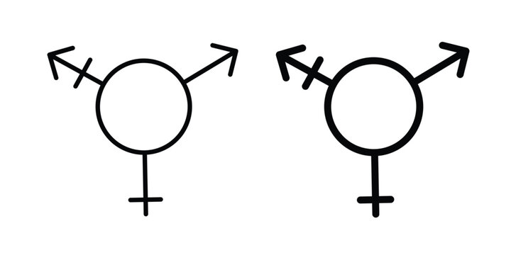 Transgender icon vector. pictogram illustration on white background.