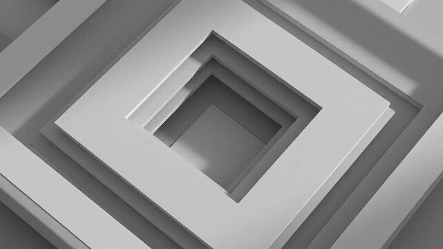 Abstract composition featuring layered geometric shapes in monochrome tones