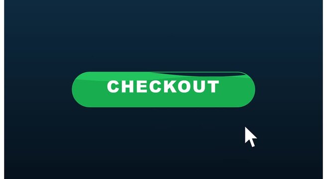 Checkout button click animation with cursor animation