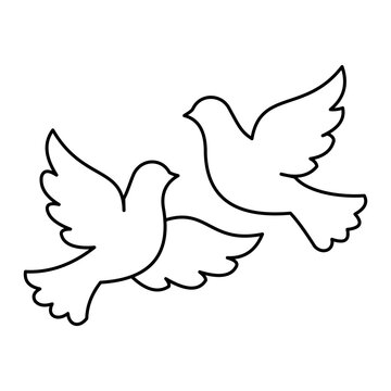 Peace Doves Juneteenth Celebration Minimalist Vector Illustration