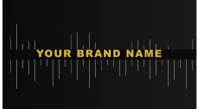 Minimalist brand reveal with dynamic audio waveform animation