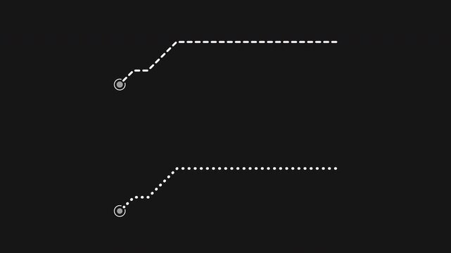 Animated callout line collection with circle nodes. Clean HUD interface elements for motion graphics, UI and infographic projects