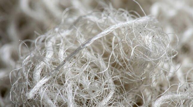 Extreme macro, of polyester stable fiber selective focus shallow field