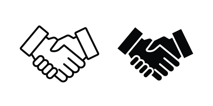 Settlement icon graphic element set in black linear and clipatrt.