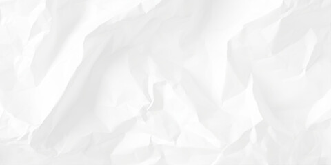 Fototapeta premium Crumpled white paper texture background with soft folds and creases for design