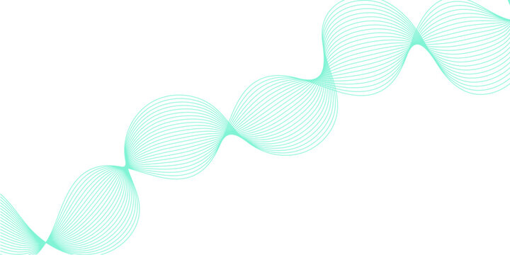 Minimal Smooth Light Mint Abstract Wave Vector Flow with Elegant Curves Modern Design Lines