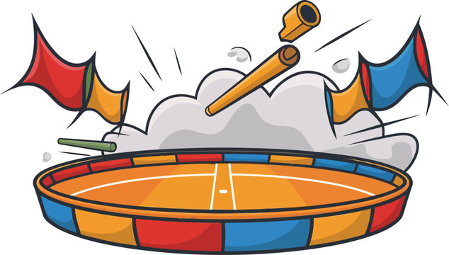 Cute cartoon a illustrator vector kabaddi