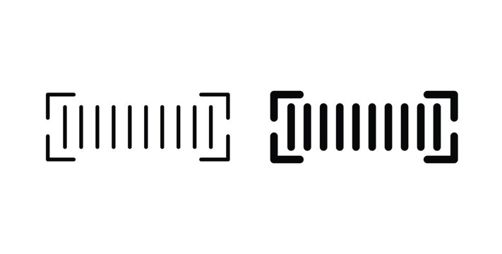 Barcode read icon, outline style icon for web. vector graphics
