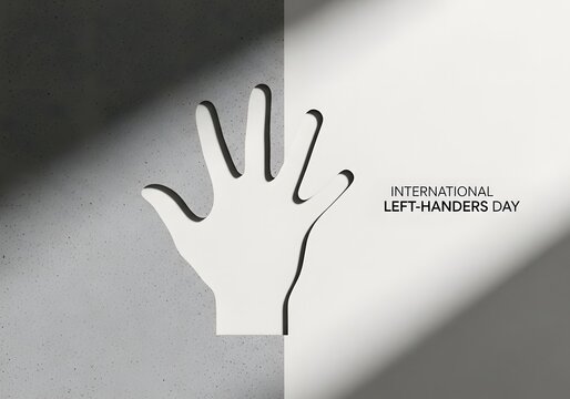 International left handers day awareness graphic
