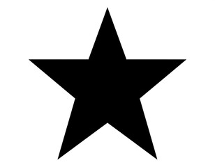 Obraz premium A black star shape on a white background
