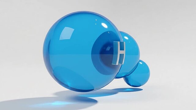 A 3D render of blue spheres representing a chemical structure