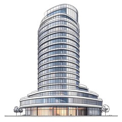 Obraz premium Modern office building architecture design.