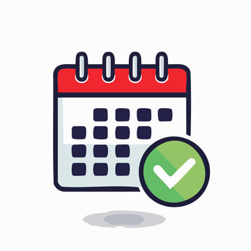 Calendar with Checkmark Icon