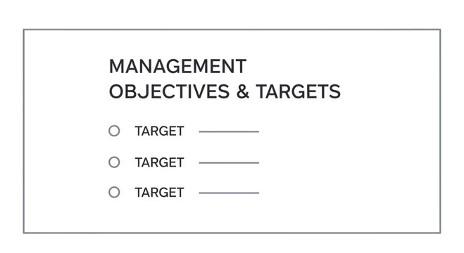 Management Objectives and Targets Checklist for Business Planning and Strategy