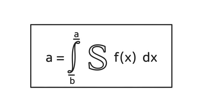 Mathematical Integral Formula, Calculus Equation Concept