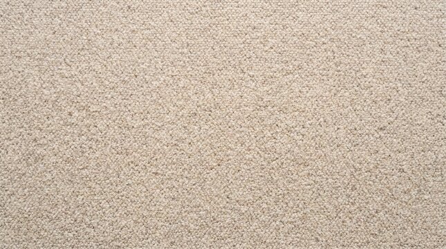 Beige carpet texture with loop pile berber weave pattern. Neutral cream color high-end flooring material for interior design visualization and home improvement mockups.