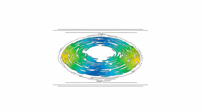 Fluid Dynamics Simulation: Vortex Flow Pattern in a Toroidal Channel