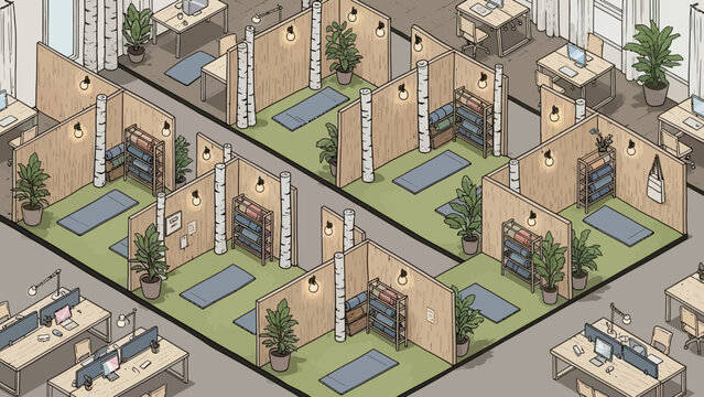 Modern Apartment Buildings with Swimming Pools.