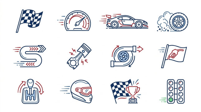 Motorsport and Racing Icons Collection