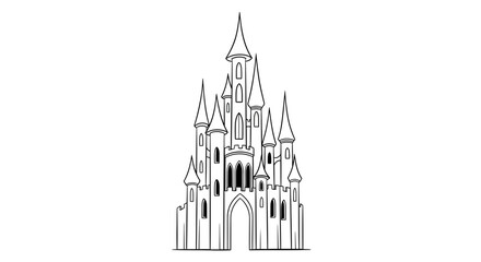 A large fantasy castle drawing. © Mahmud